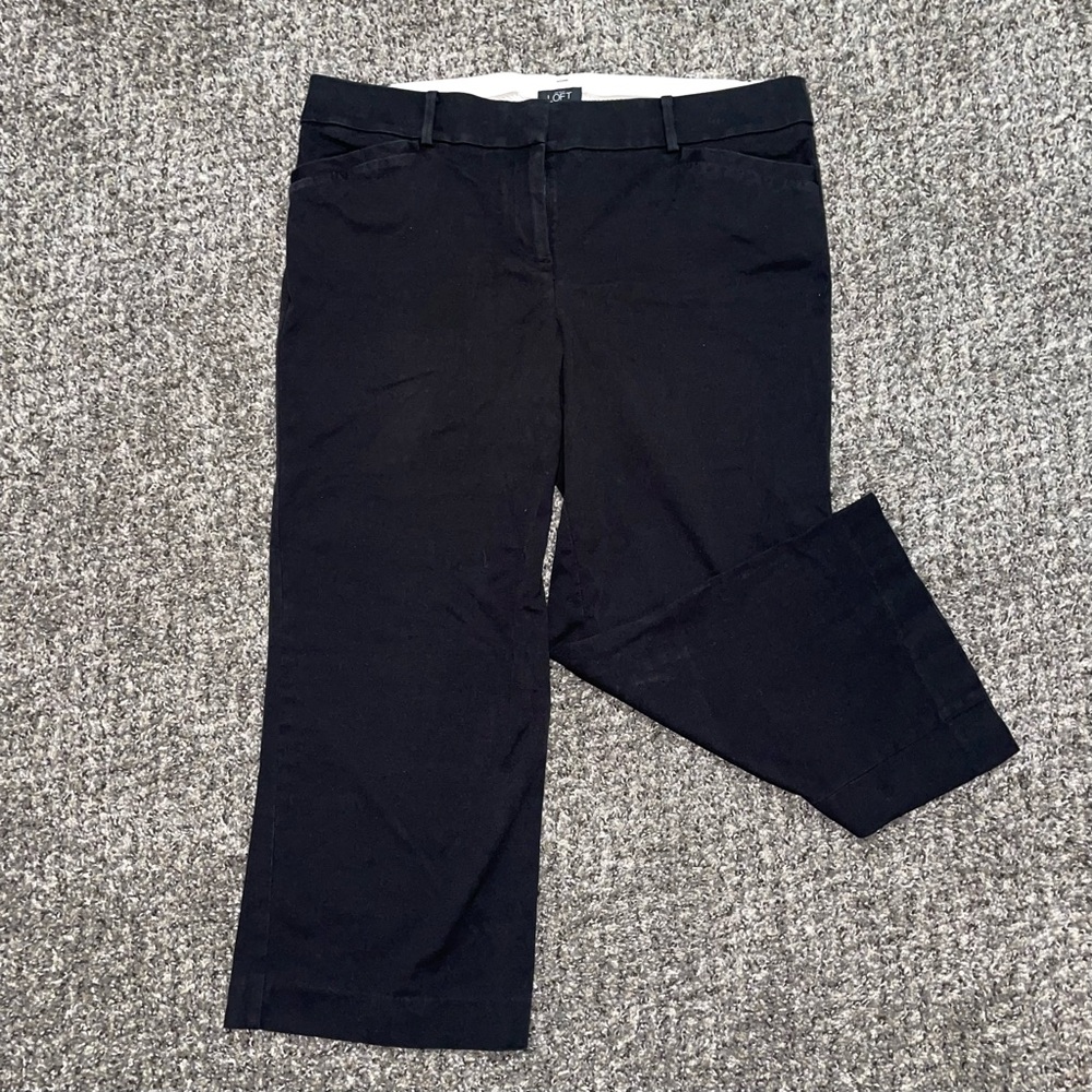 Ann Taylor Loft Black Capri Pants Size Womens 10